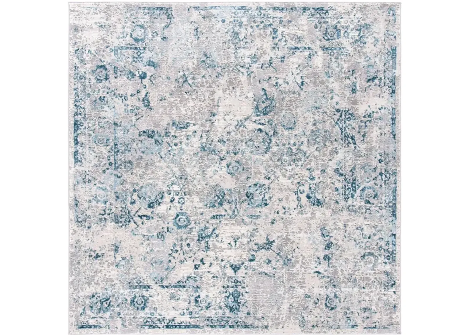 Fernando Square Area Rug in Gray; Blue by Safavieh