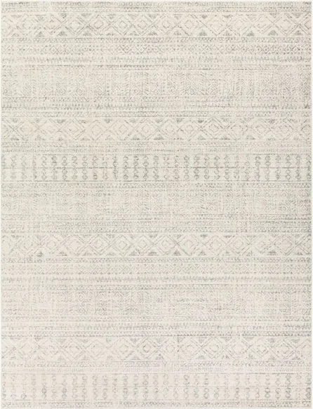 Elaziz Area Rug in Medium Gray, Light Gray, White by Surya