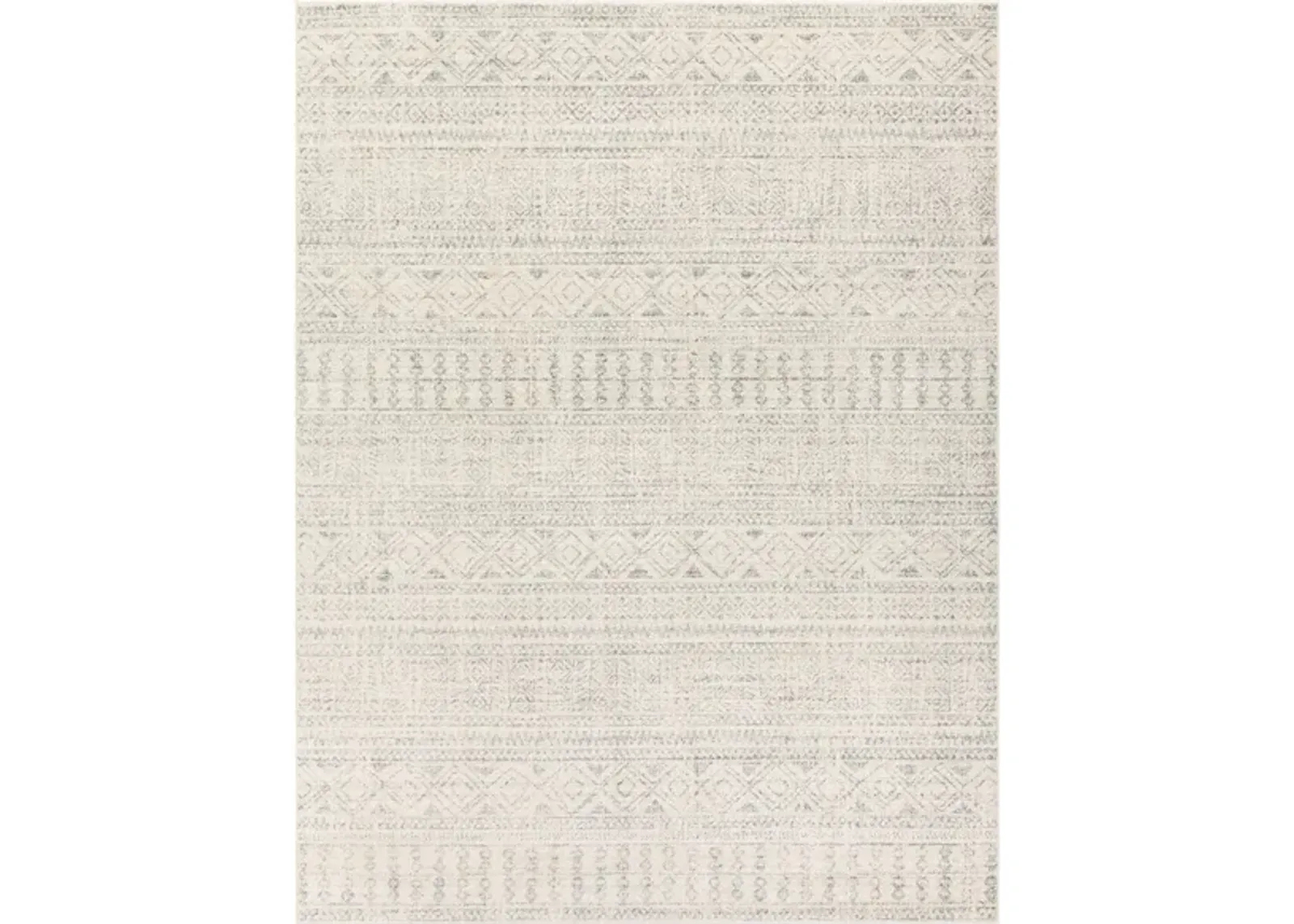 Elaziz Area Rug in Medium Gray, Light Gray, White by Surya