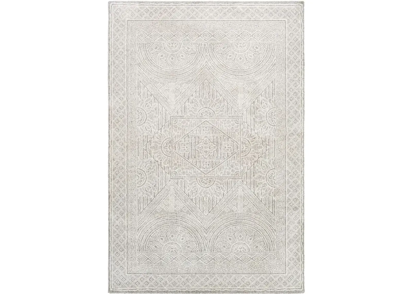 Gavic Rug in Cream, Beige, Light Gray, Taupe, Charcoal by Surya