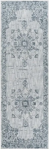 Laila Rug in Navy, Teal, Light Gray, Medium Gray, Beige, Taupe, Cream by Surya