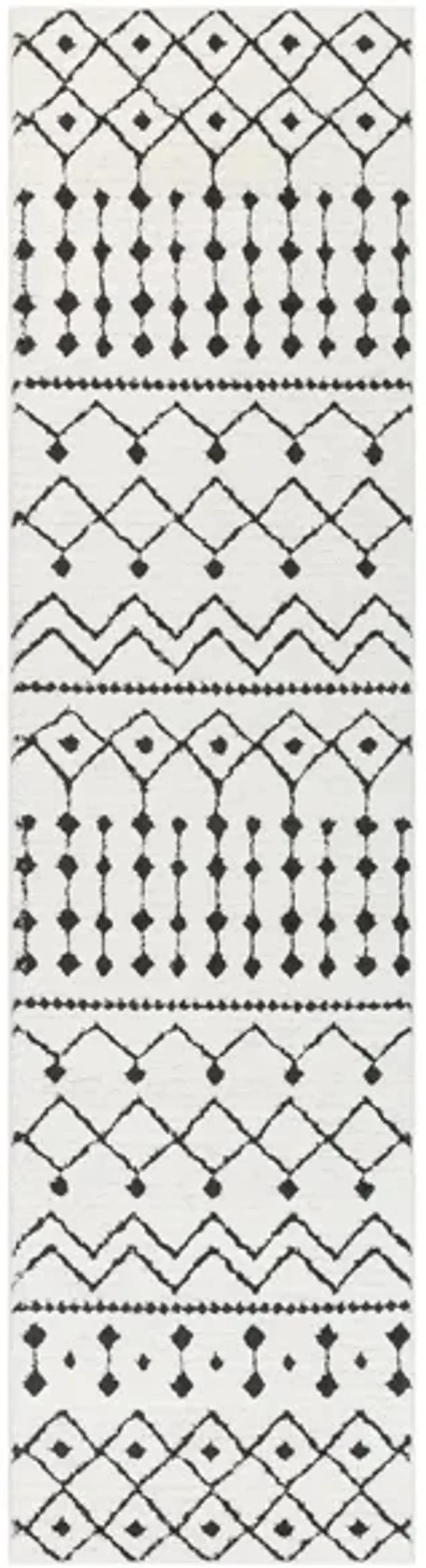 Casablanca Shag Rug in Black, Charcoal, White by Surya