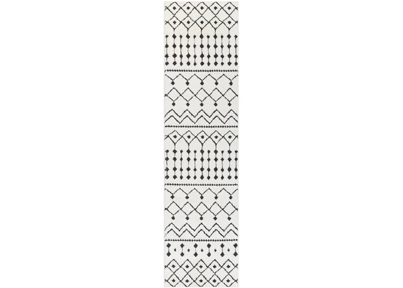 Casablanca Shag Rug in Black, Charcoal, White by Surya