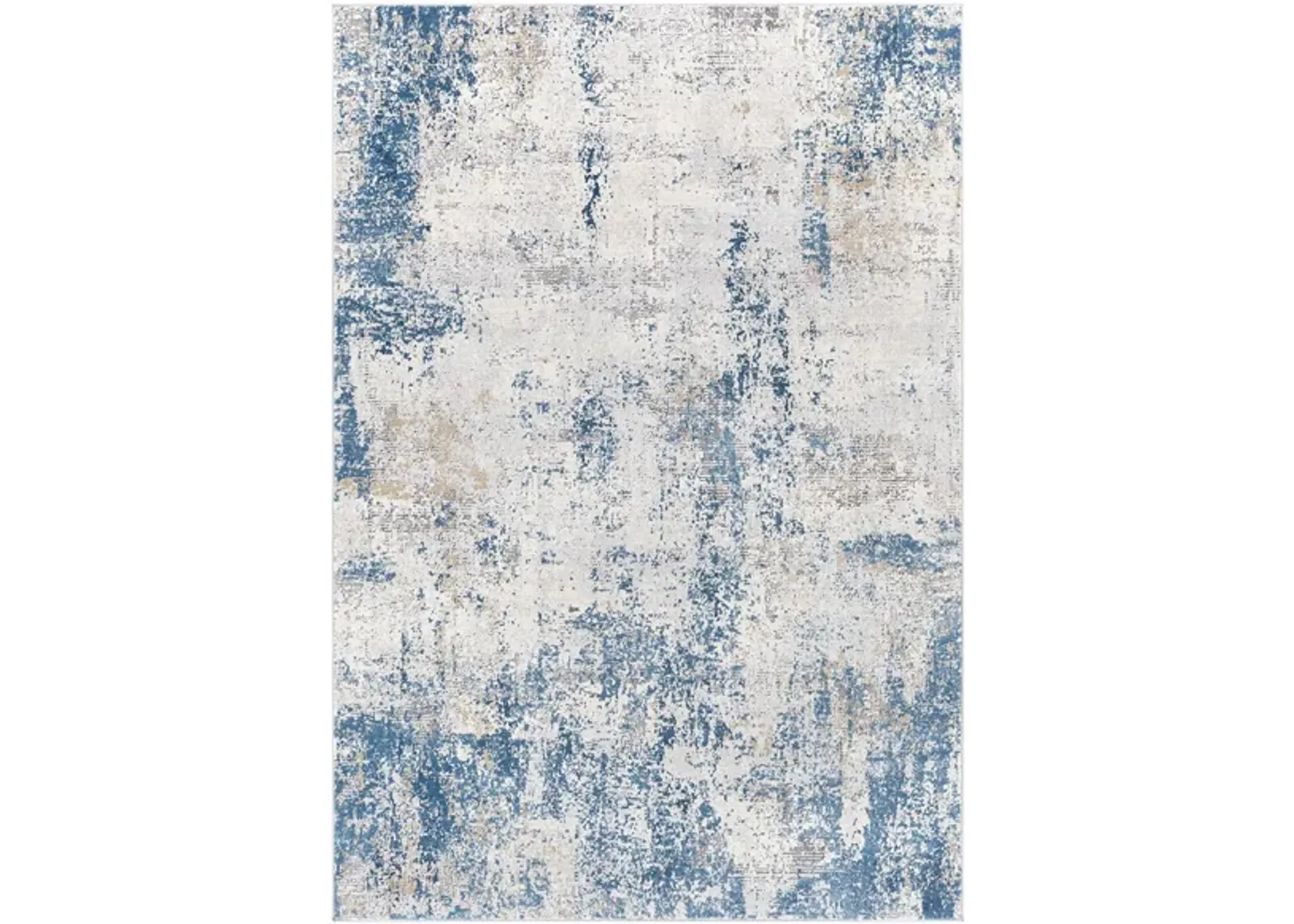 Norland Leeds Rug in Light Gray, Charcoal, Navy, Butter, Cream by Surya