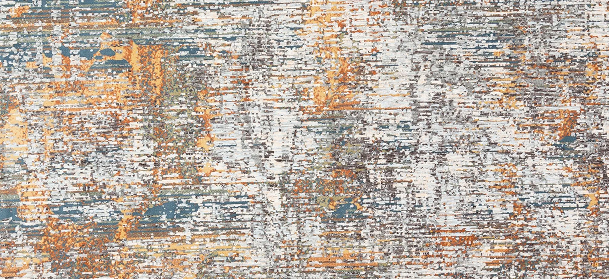 Presidential Santa Fe Rug in Bright Blue, Burnt Orange, Peach, Pale Blue, Medium Gray, Charcoal, Ivory, Butter, Lime by Surya