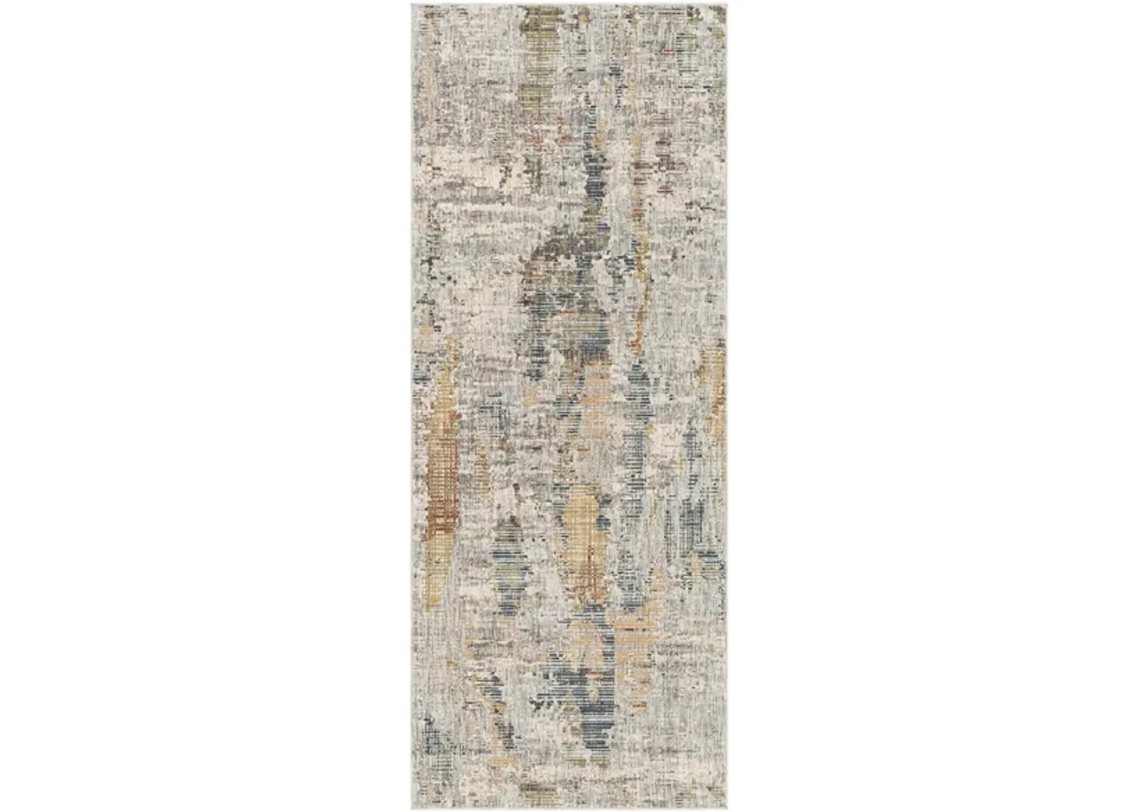 Presidential Mirage Rug in Lime, Peach, Burnt Orange, Pale Blue, Bright Blue, Ivory, Butter, Medium Gray, Charcoal by Surya