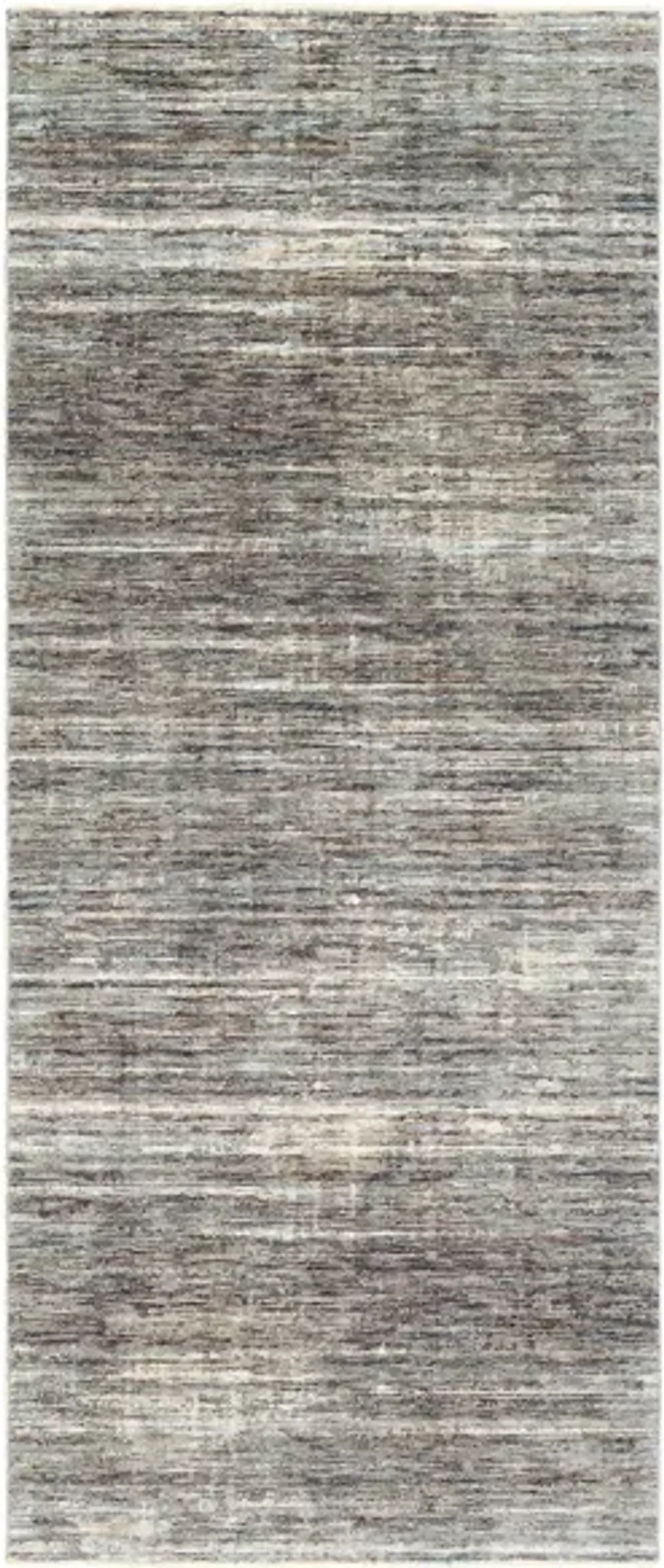 Presidential Banded Rug in Medium Gray, Charcoal, Ivory, Butter, Pale Blue, Bright Blue, Lime, Peach, Burnt Orange by Surya