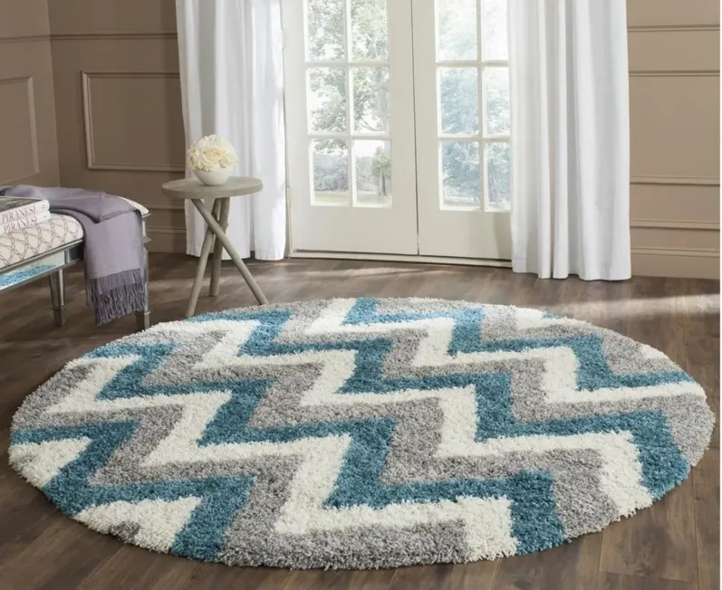 Mikaelson Shag Rug in Blue by Safavieh