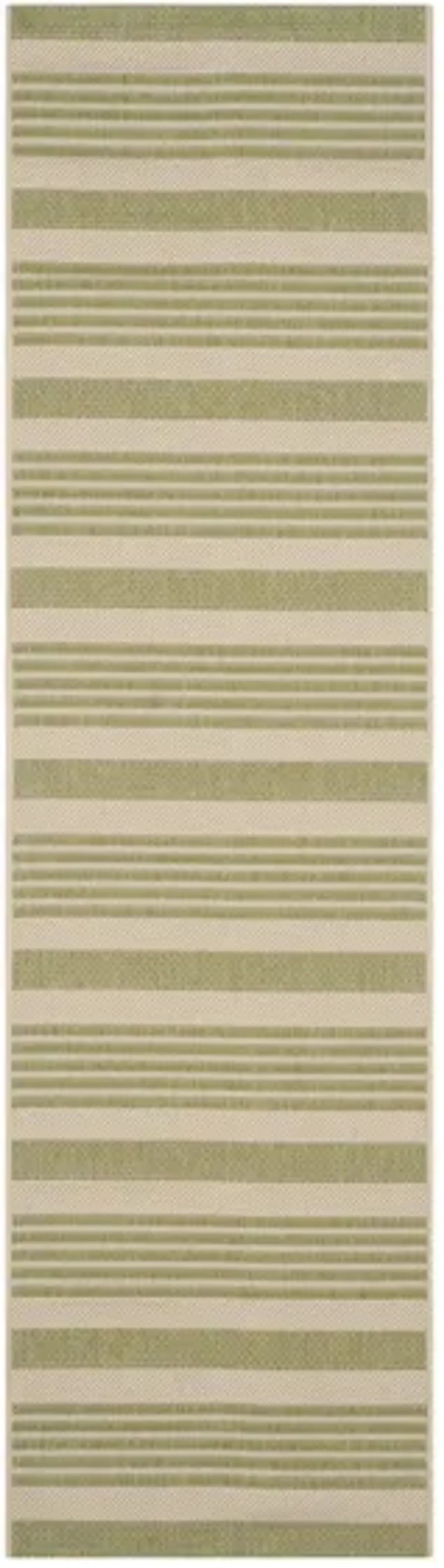 Courtyard Indoor/Outdoor Runner Rug in Beige & Sweet Pea by Safavieh