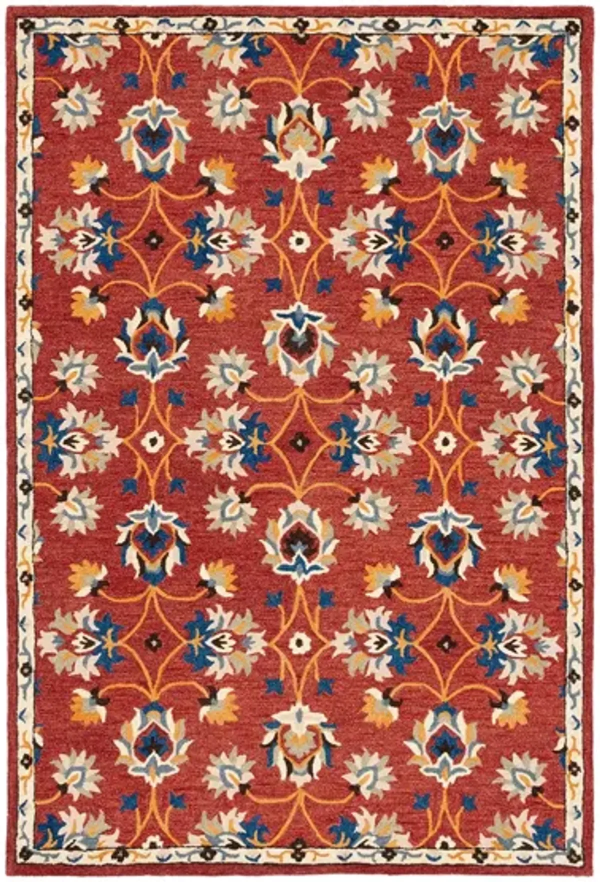 Tensei Area Rug in Rust & Blue by Safavieh