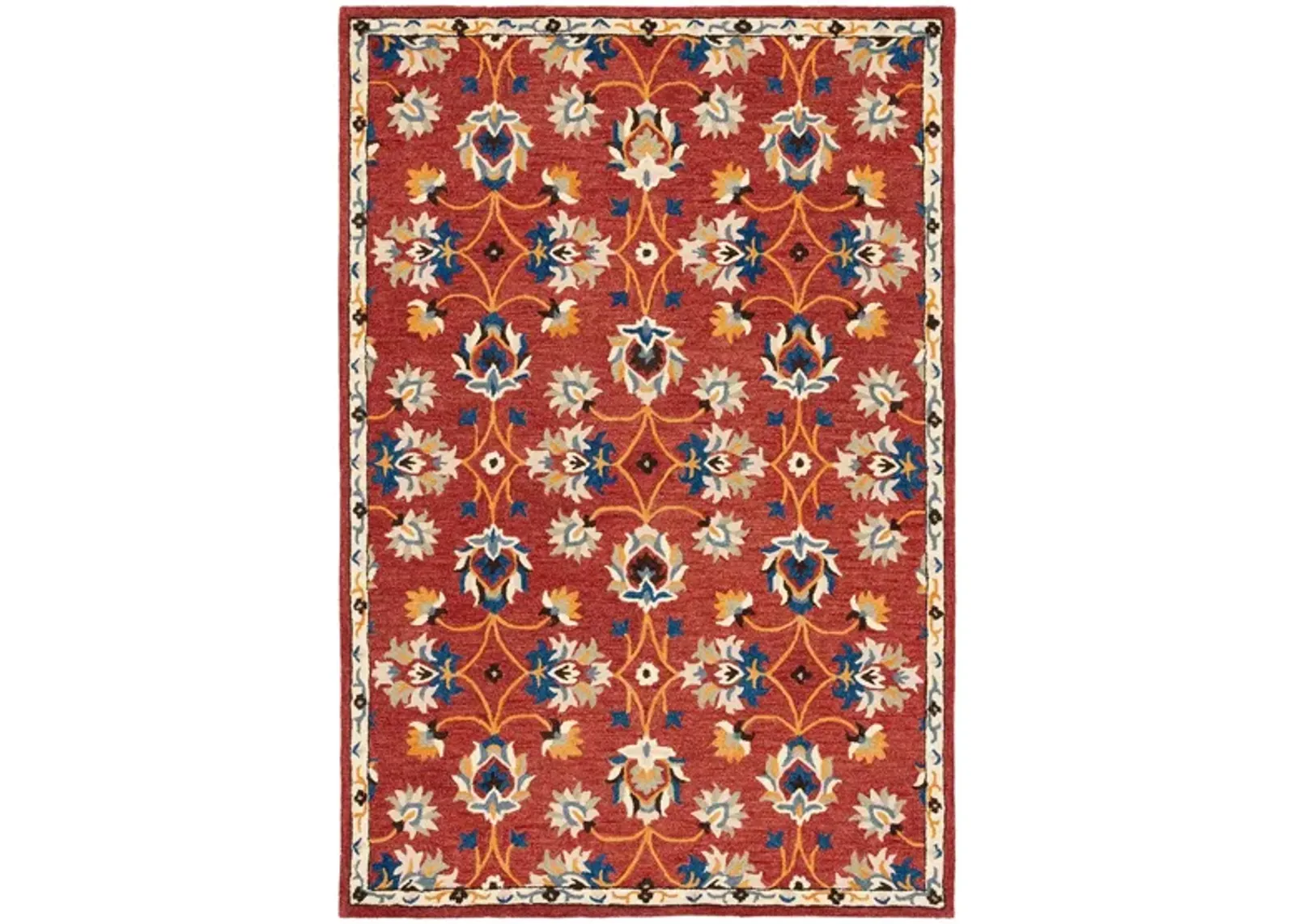 Tensei Area Rug in Rust & Blue by Safavieh