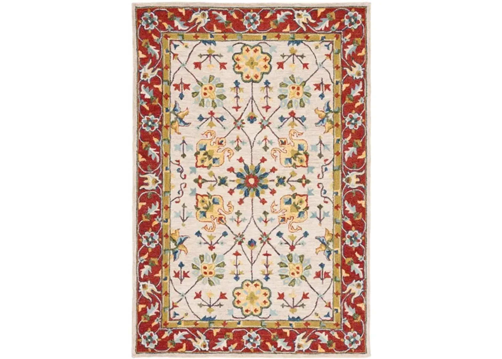 Tensei Area Rug in Beige & Rust by Safavieh