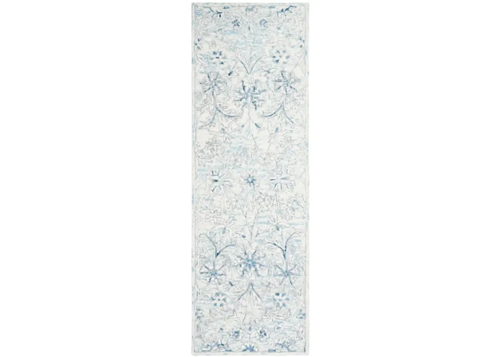 Kruse Runner Rug in Light Blue & Ivory by Safavieh