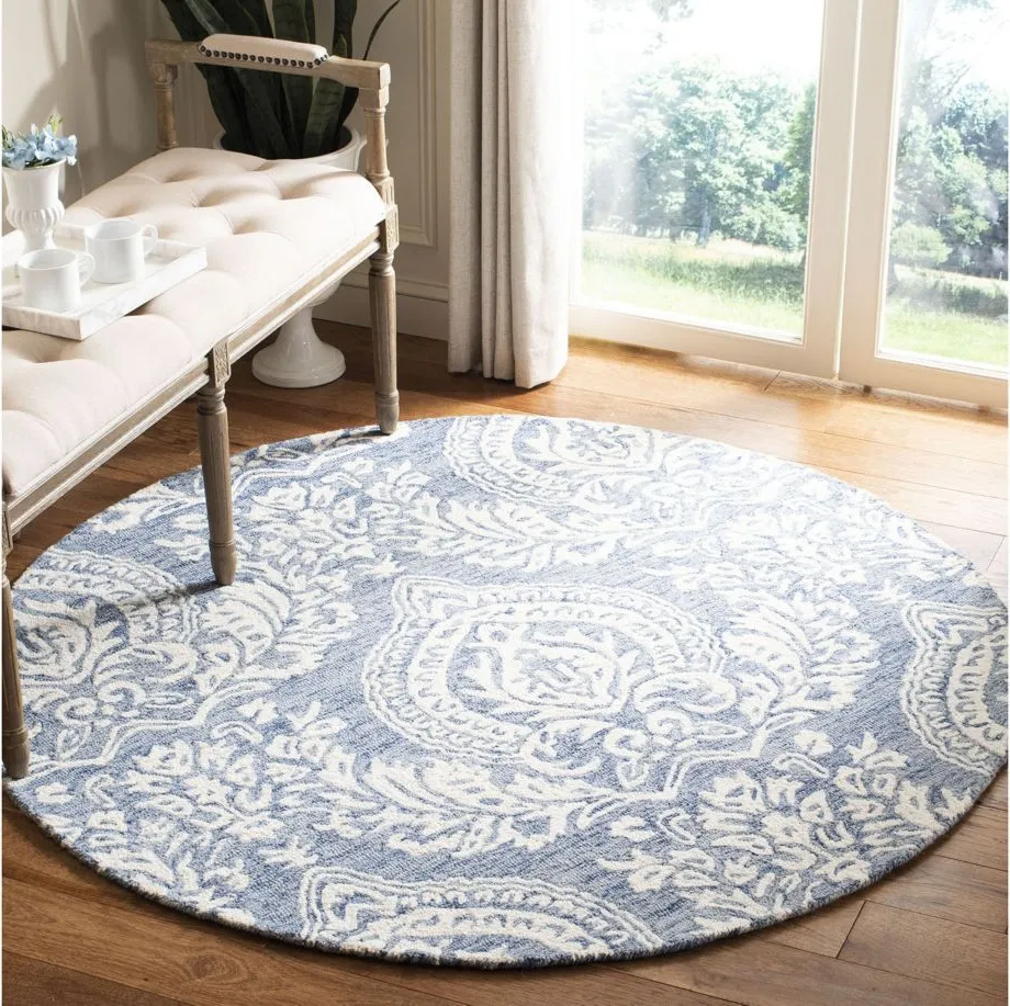 Jorge Area Rug in Blue & Cream by Safavieh