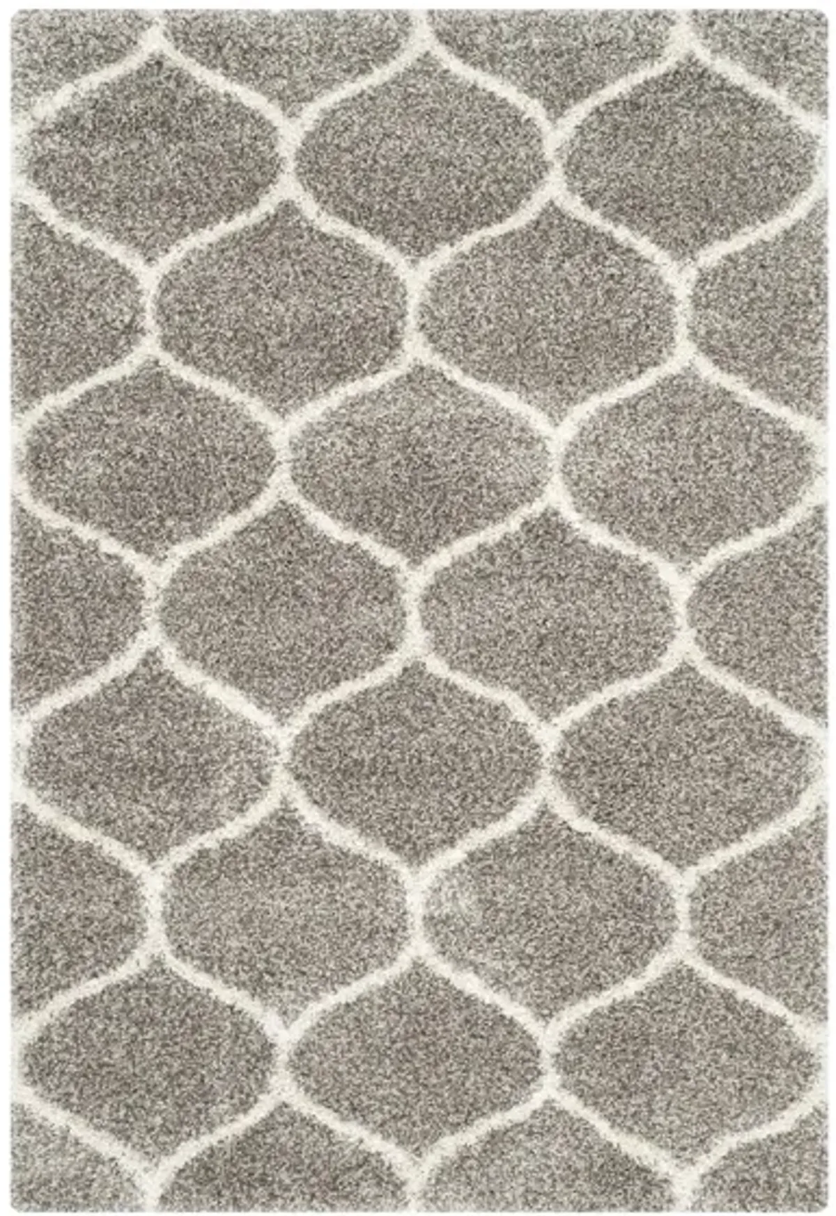 Hudson Shag Area Rug in Grey/Ivory by Safavieh