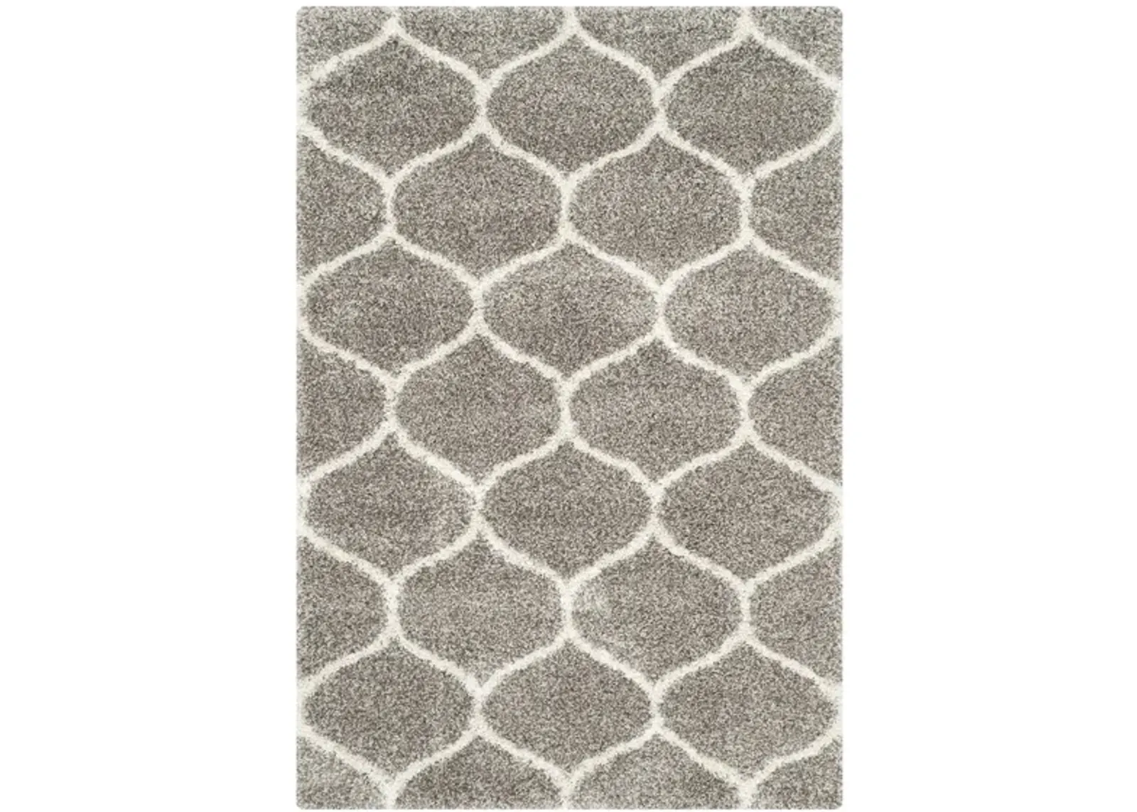 Hudson Shag Area Rug in Grey/Ivory by Safavieh