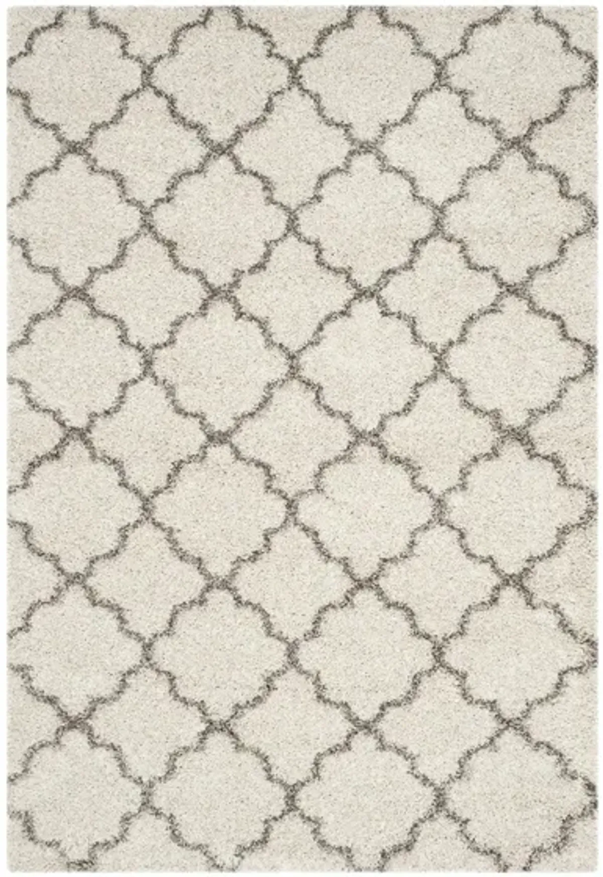 Hudson Shag Area Rug in Ivory/Grey by Safavieh