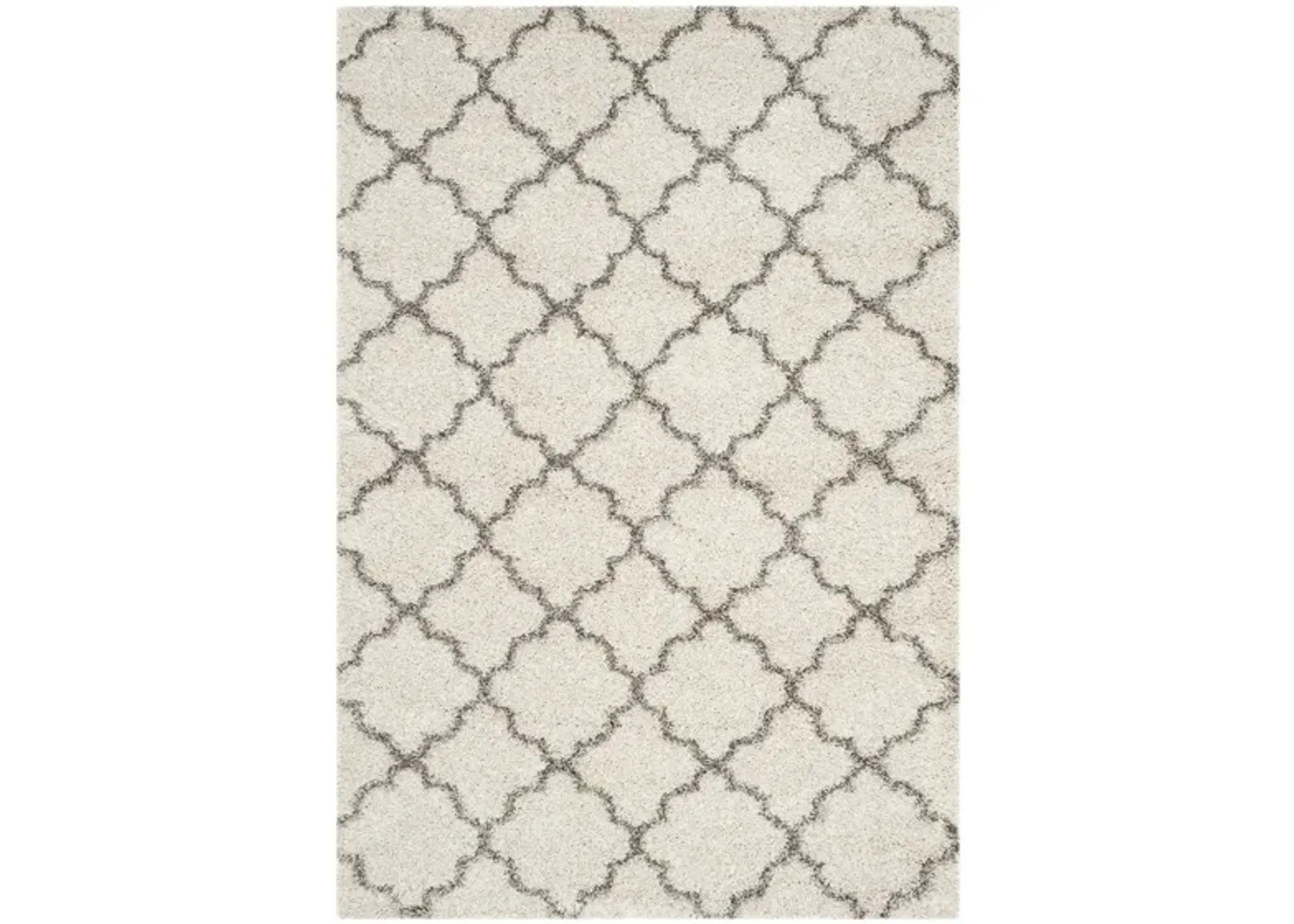 Hudson Shag Area Rug in Ivory/Grey by Safavieh