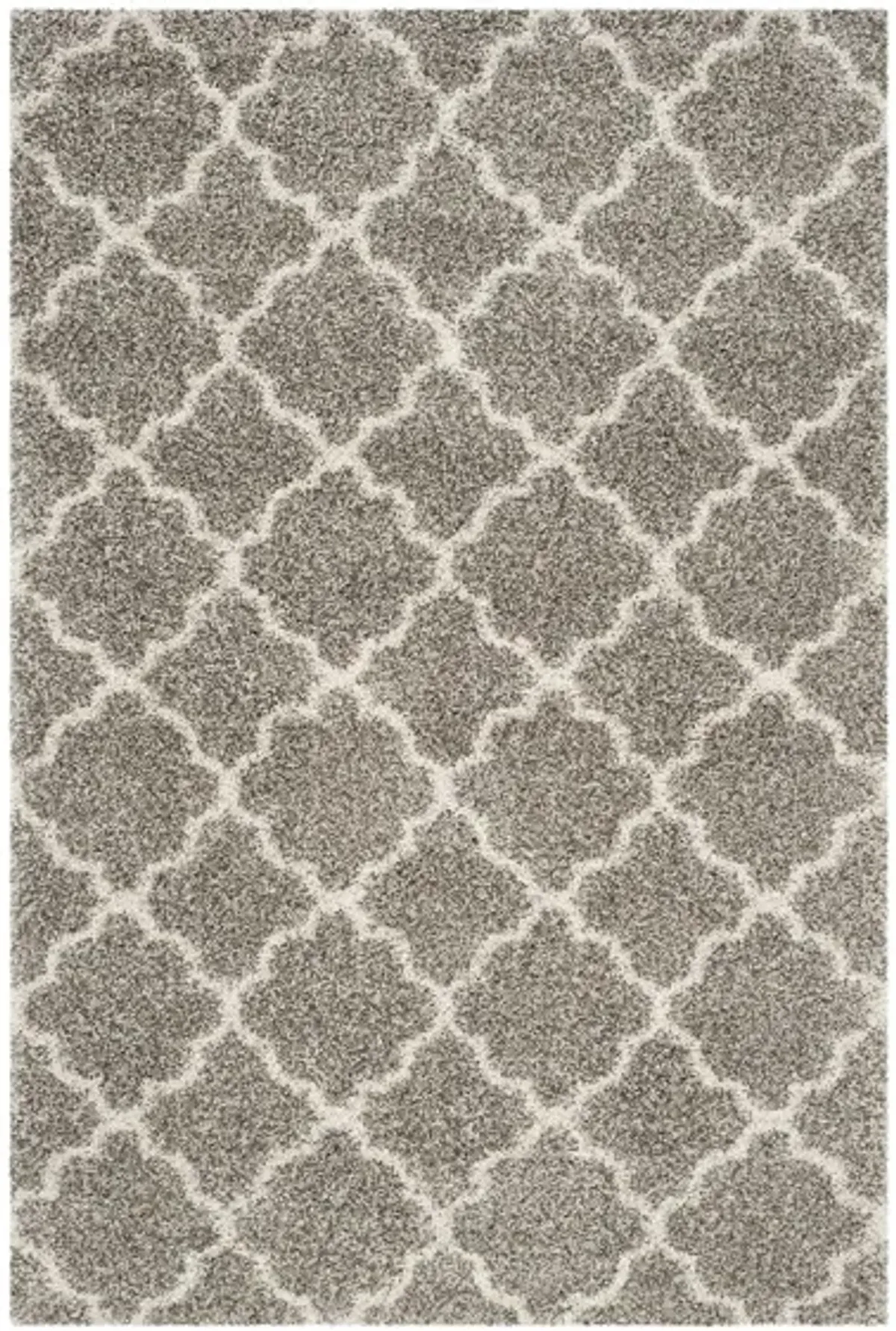 Hudson Shag Area Rug in Grey/Ivory by Safavieh