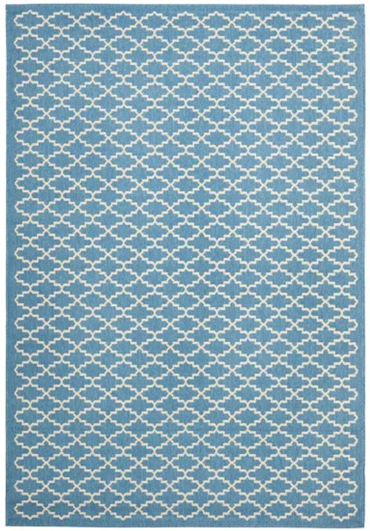 Courtyard Link Indoor/Outdoor Area Rug in Blue & Beige by Safavieh