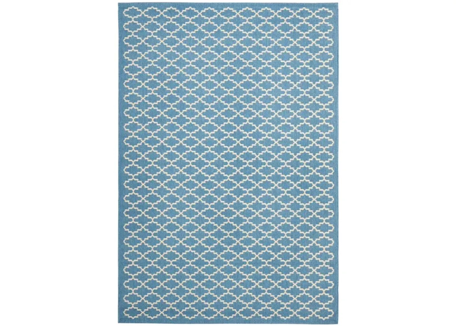 Courtyard Link Indoor/Outdoor Area Rug in Blue & Beige by Safavieh