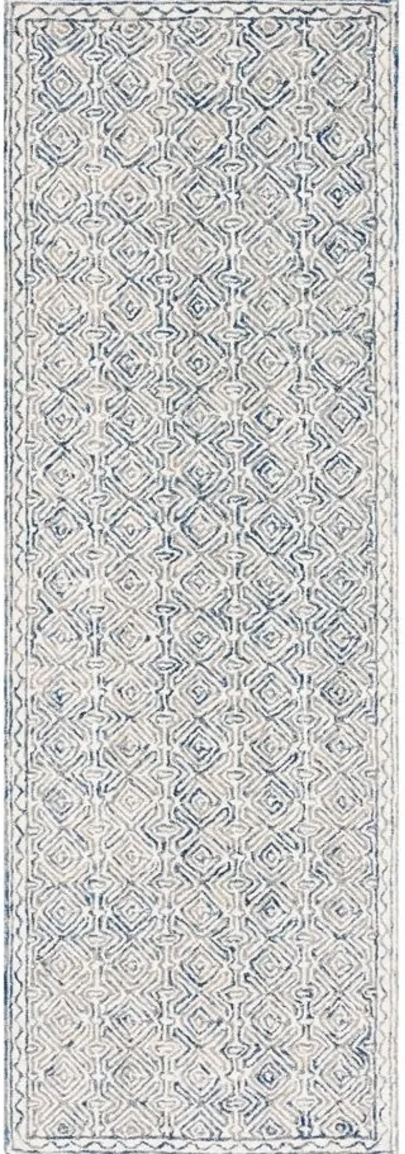 Silverstein Runner Rug in Navy & Cream by Safavieh