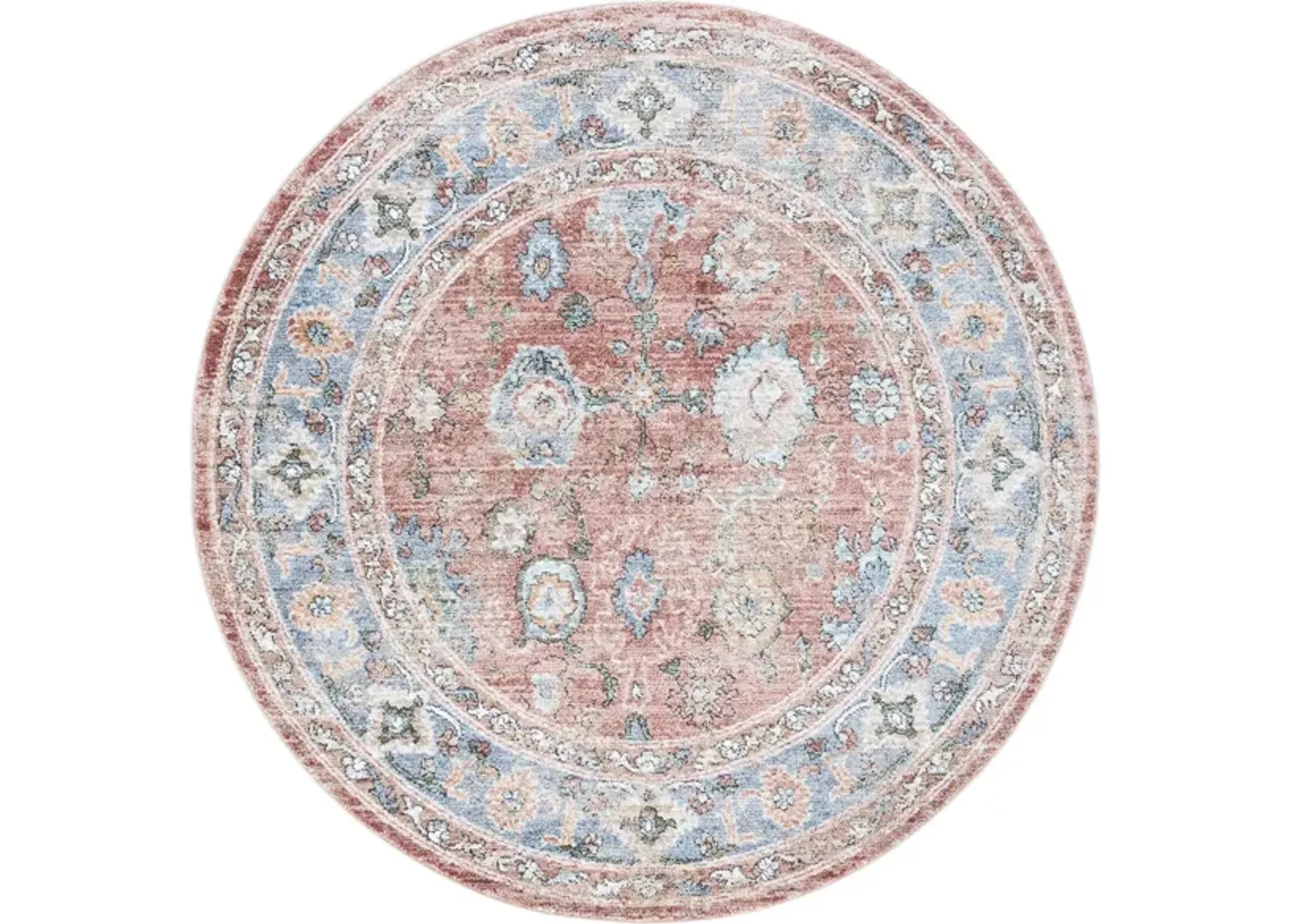 Jasmine Area Rug in Rust & Blue by Safavieh