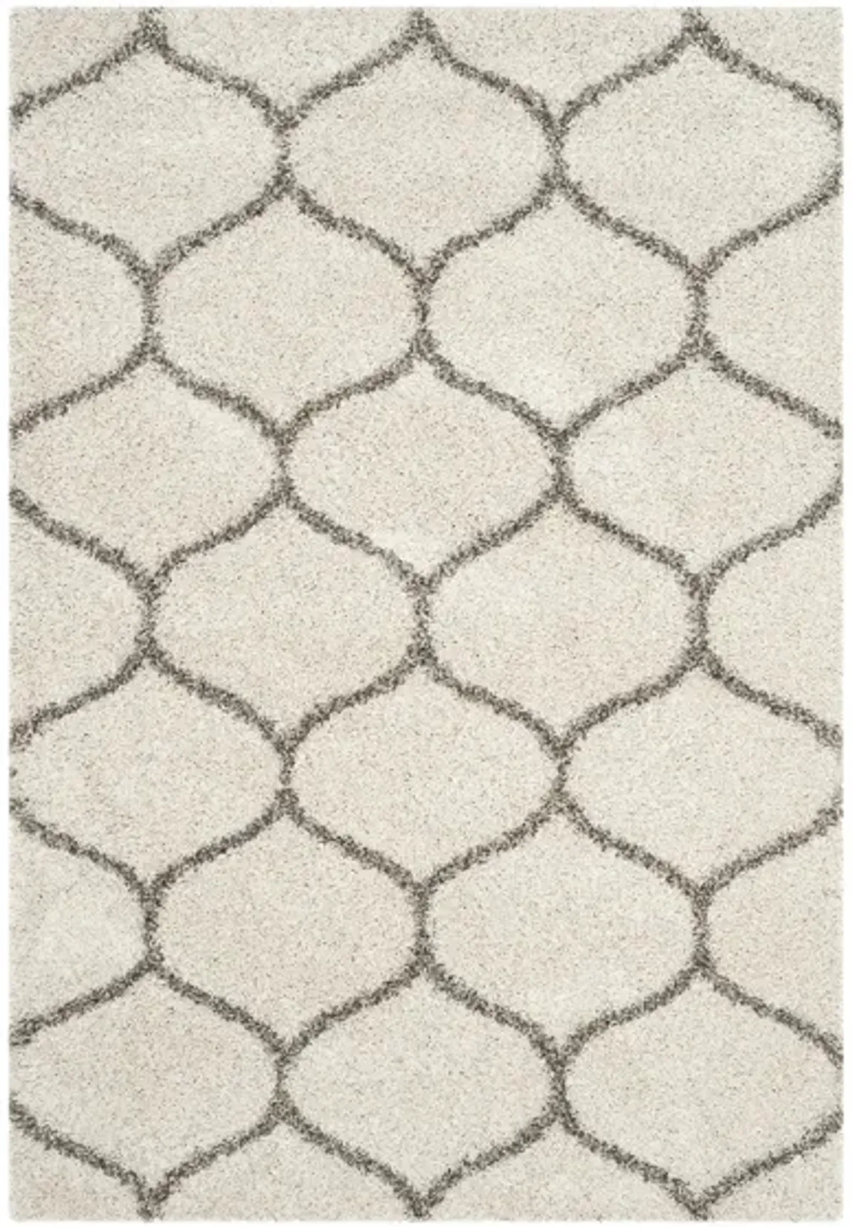 Hudson Shag Area Rug in Ivory/Grey by Safavieh