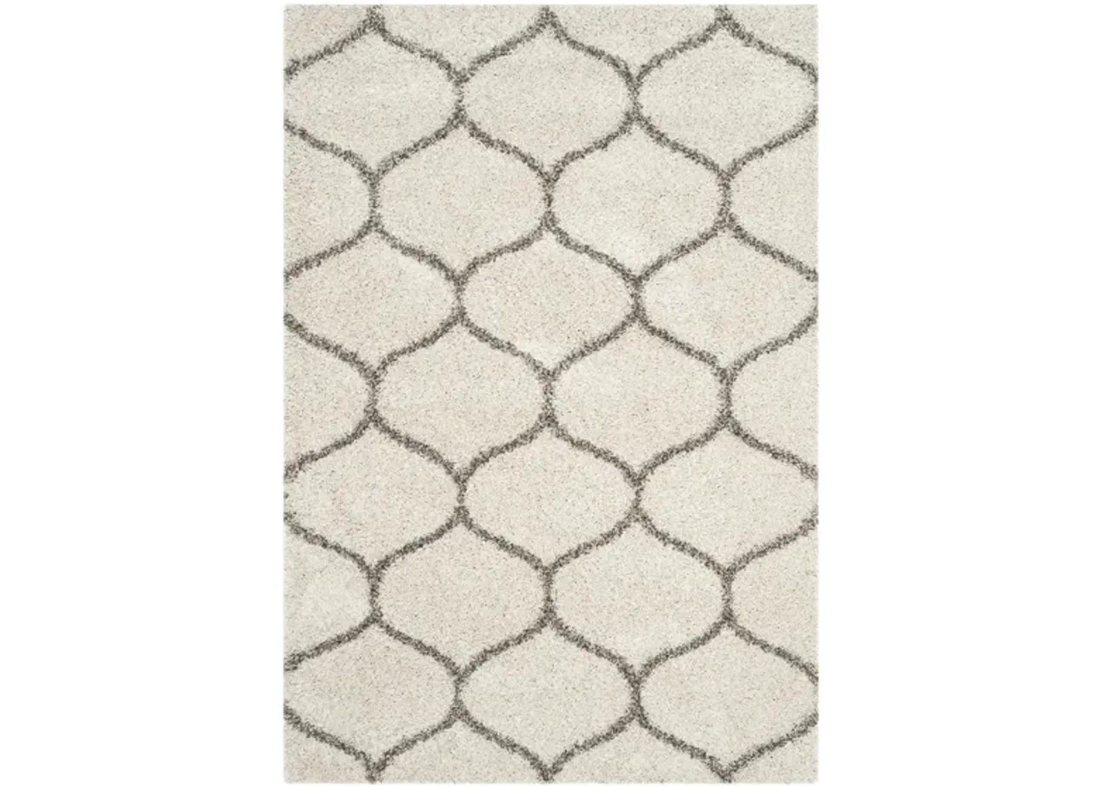 Hudson Shag Area Rug in Ivory/Grey by Safavieh