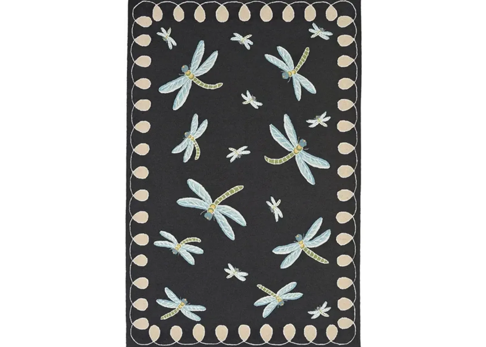 Liora Manne Dragonfly Front Porch Rug in Midnight by Trans-Ocean Import Co Inc