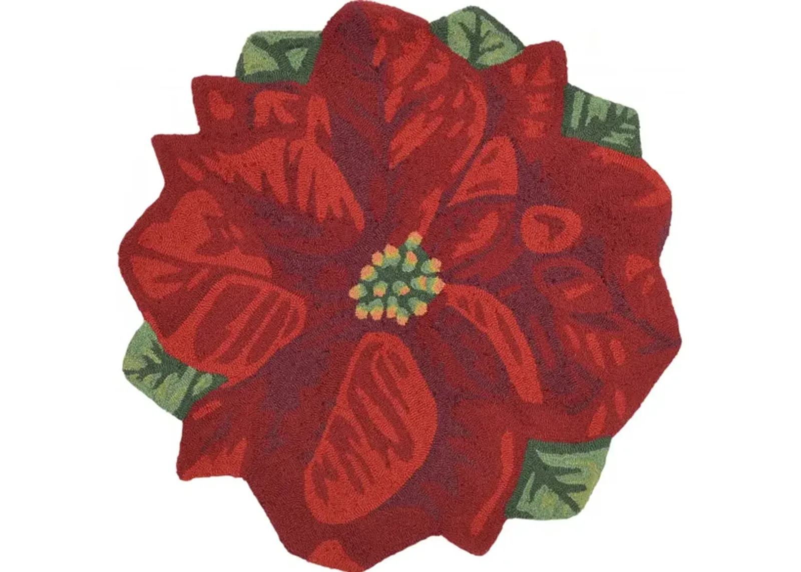 Liora Manne Poinsettia Front Porch Rug in Red by Trans-Ocean Import Co Inc