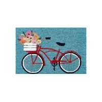 Liora Manne Bike Ride Front Porch Rug in Blue by Trans-Ocean Import Co Inc