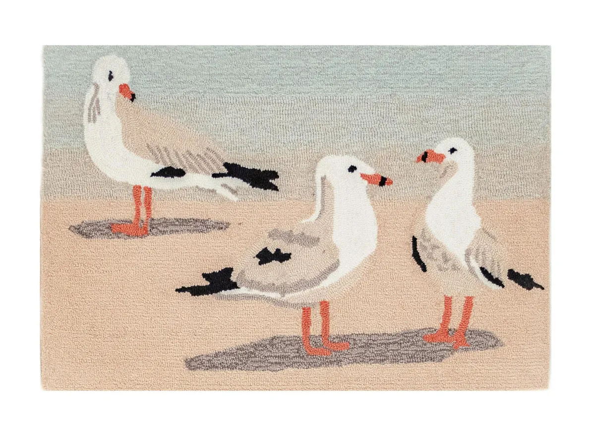 Liora Manne Gulls Front Porch Rug in Sand by Trans-Ocean Import Co Inc