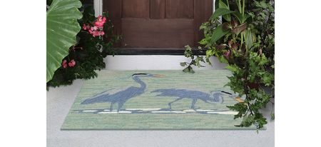 Liora Manne Blue Heron Front Porch Rug in Lake by Trans-Ocean Import Co Inc