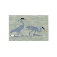 Liora Manne Blue Heron Front Porch Rug in Lake by Trans-Ocean Import Co Inc