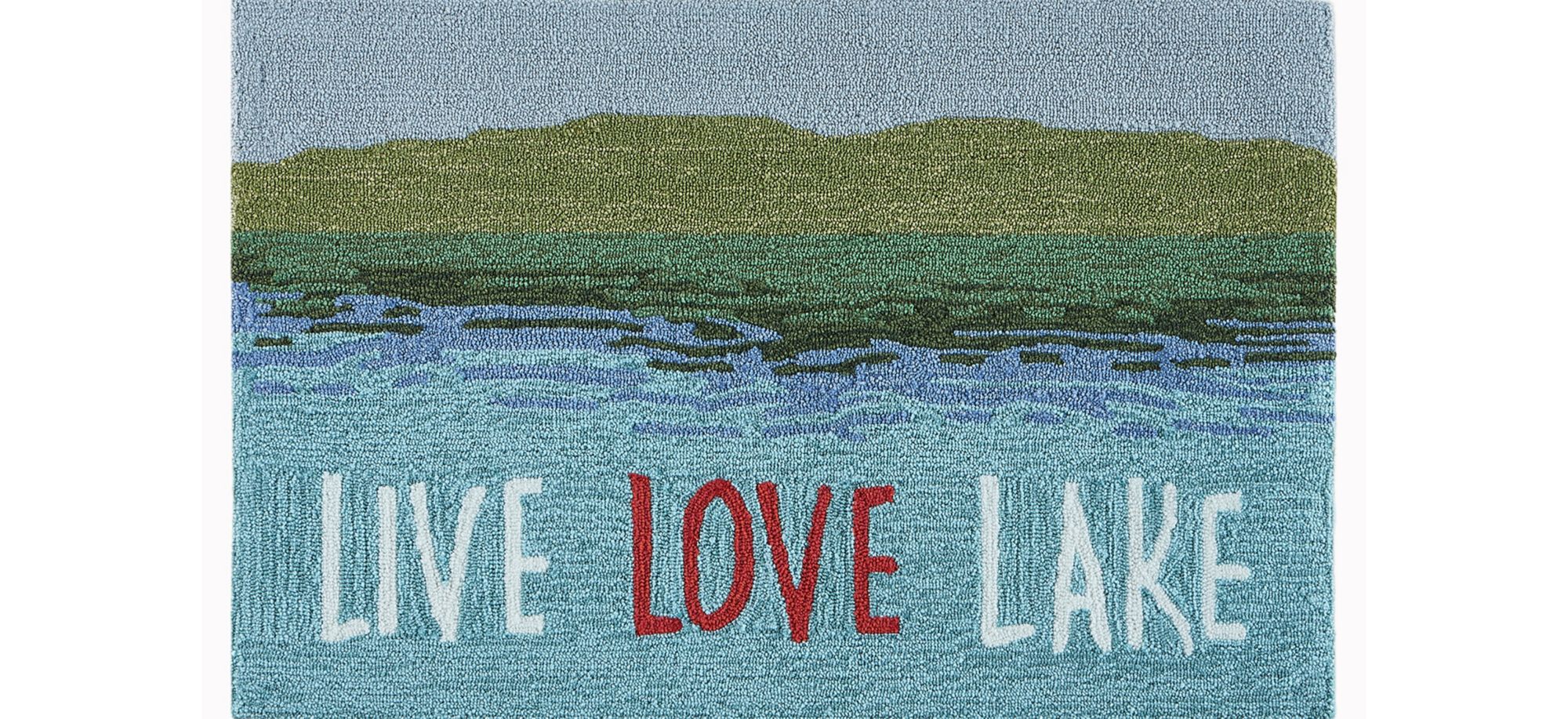 Liora Manne Live Love Lake Front Porch Rug in Water by Trans-Ocean Import Co Inc
