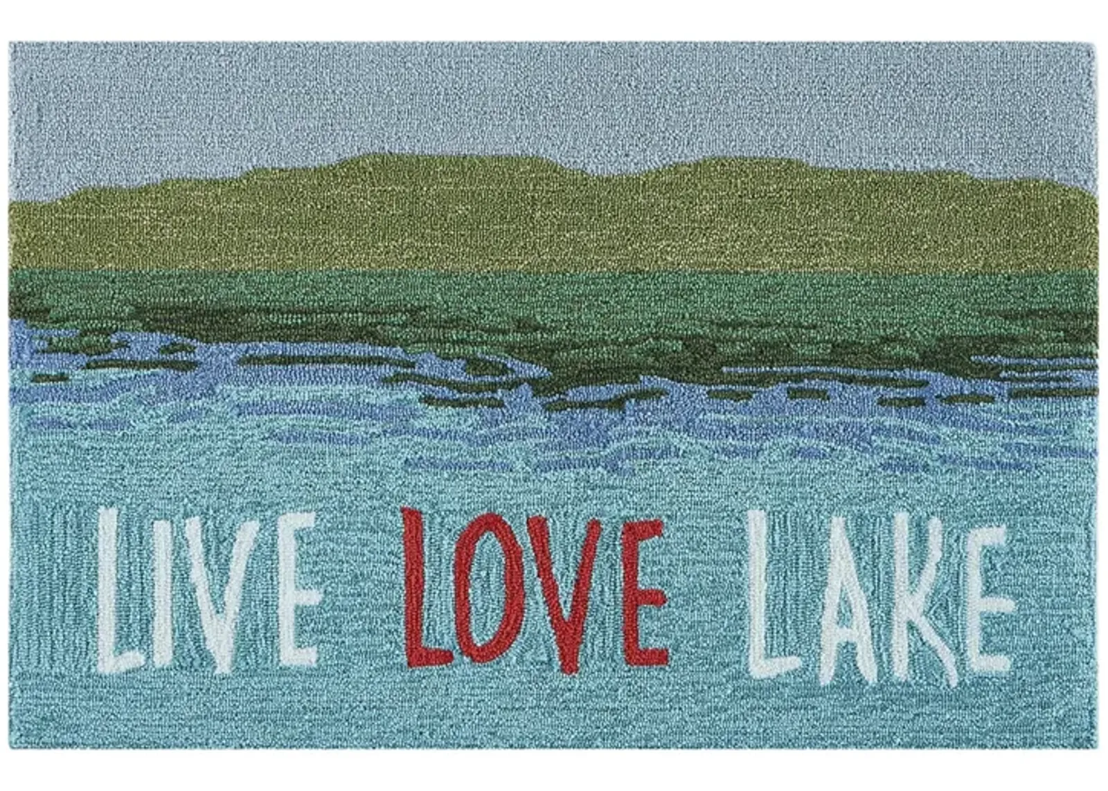 Liora Manne Live Love Lake Front Porch Rug in Water by Trans-Ocean Import Co Inc