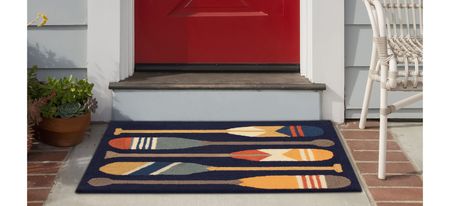 Liora Manne Paddles Front Porch Rug in Navy by Trans-Ocean Import Co Inc