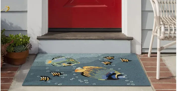 Liora Manne Aquarium Front Porch Rug in Ocean by Trans-Ocean Import Co Inc