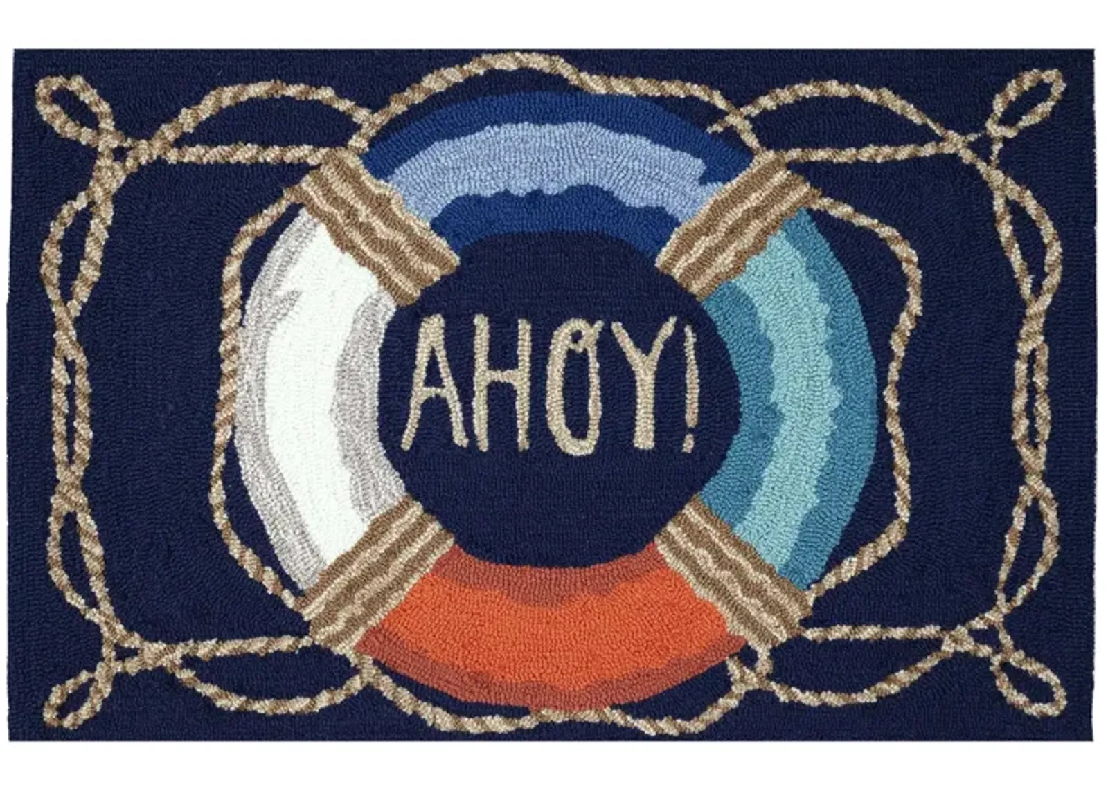 Liora Manne Ahoy Front Porch Rug in Navy by Trans-Ocean Import Co Inc