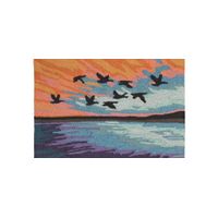 Liora Manne Flock Front Porch Rug in Sky by Trans-Ocean Import Co Inc