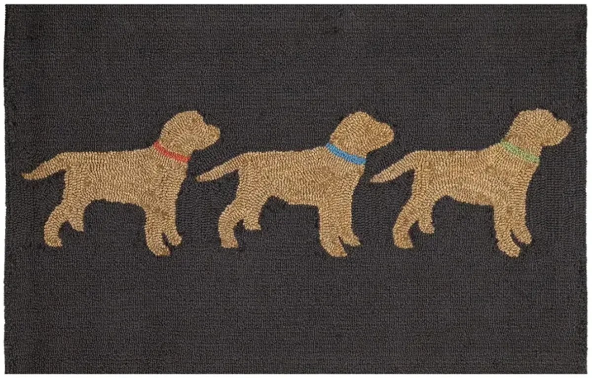 Liora Manne Yellow Labs Front Porch Rug in Charcoal by Trans-Ocean Import Co Inc