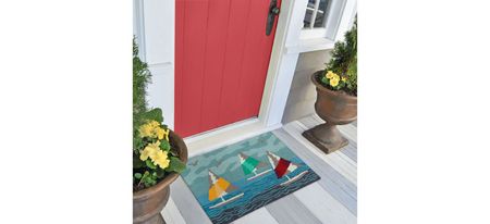 Liora Manne Sail Away Front Porch Rug in Sea by Trans-Ocean Import Co Inc