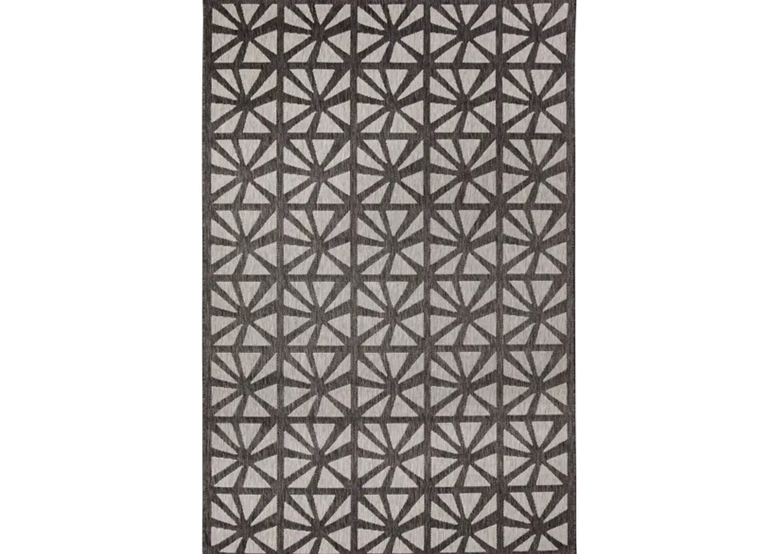 Carmel Tonga Tile Indoor/Outdoor Rug in Black by Trans-Ocean Import Co Inc