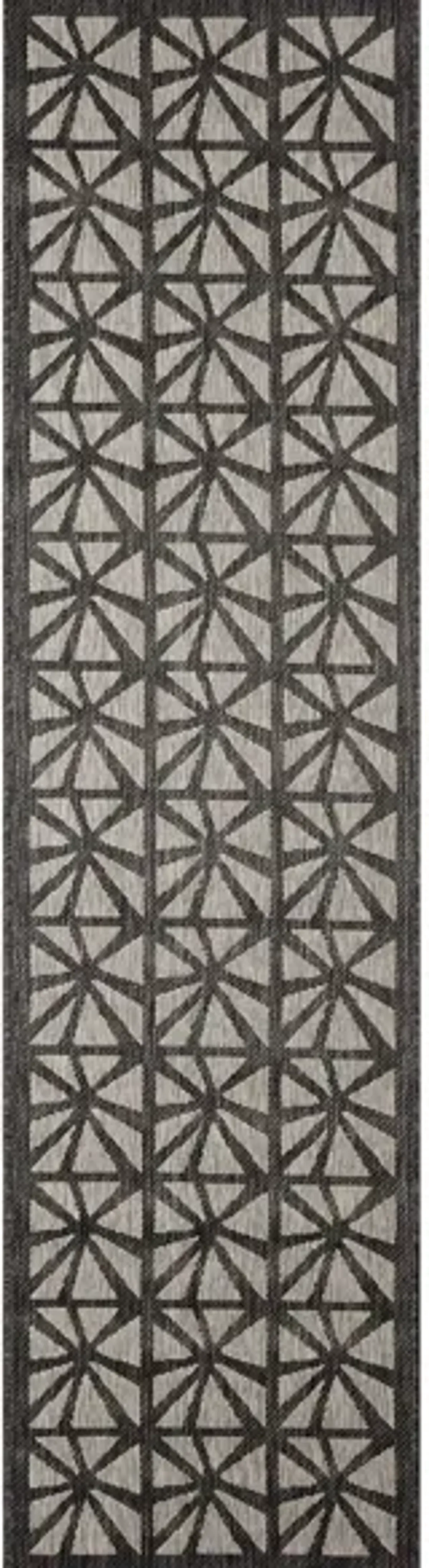 Carmel Tonga Tile Indoor/Outdoor Rug in Black by Trans-Ocean Import Co Inc