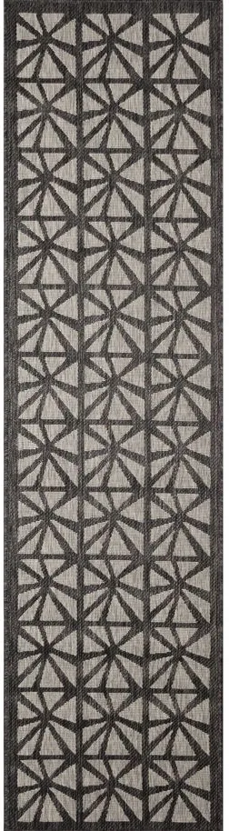 Carmel Tonga Tile Indoor/Outdoor Rug in Black by Trans-Ocean Import Co Inc