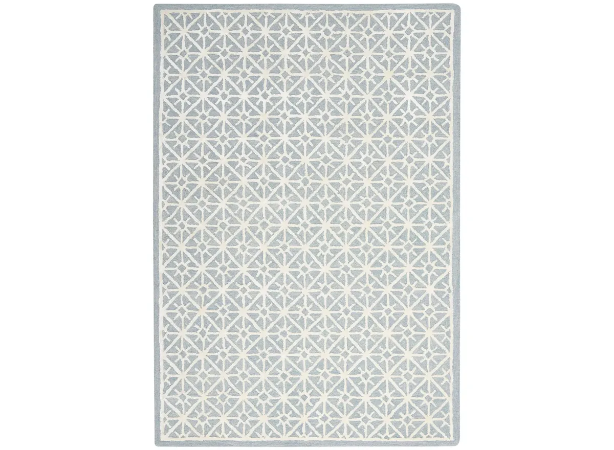 Nicole Curtis Caerthe Area Rug in Light Blue by Nourison