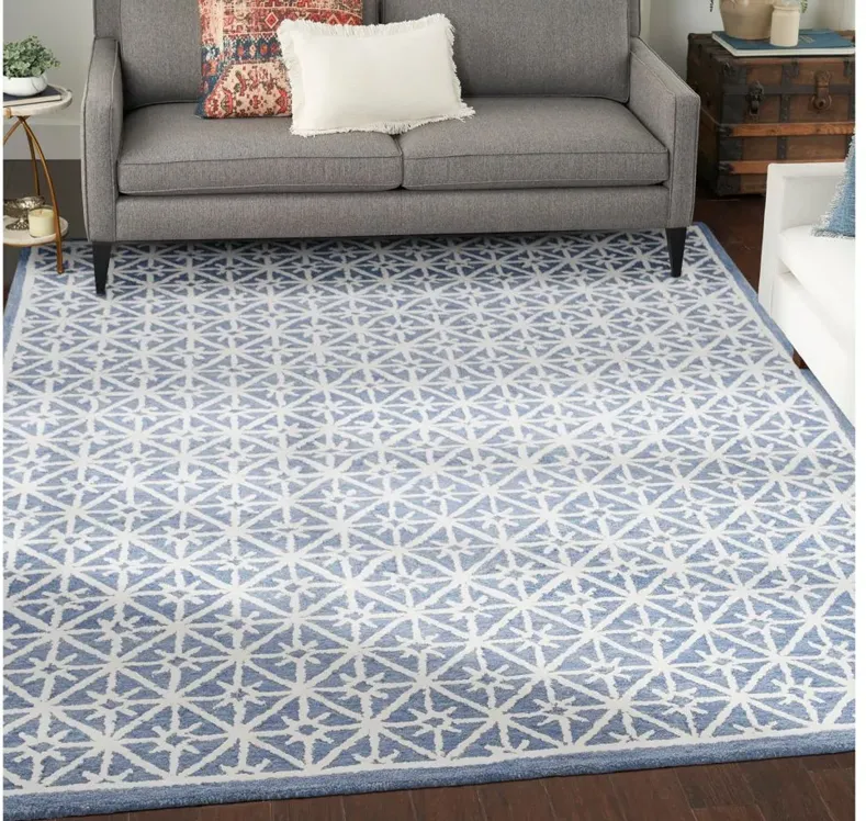 Nicole Curtis Caerthe Area Rug in Blue by Nourison