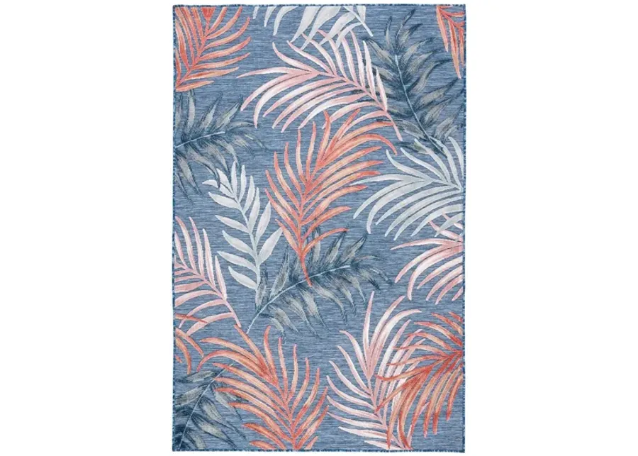 Cabana III Area Rug in Blue & Rust by Safavieh