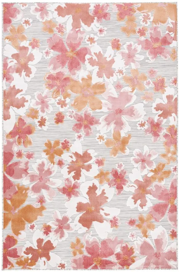 Cabana IV Area Rug in Gray & Rose by Safavieh